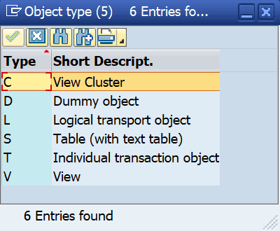 SOBJ Transaction Types