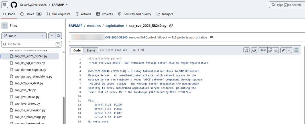 Exploit PoC for S4GET (CVE-2026-58240) as part of SAPMAP.
