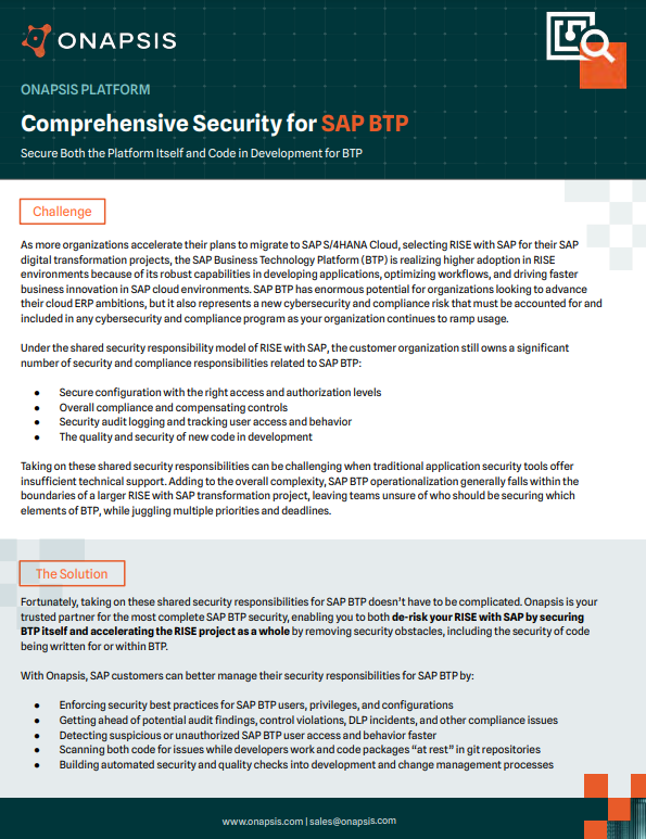 Comprehensive Security for SAP BTP