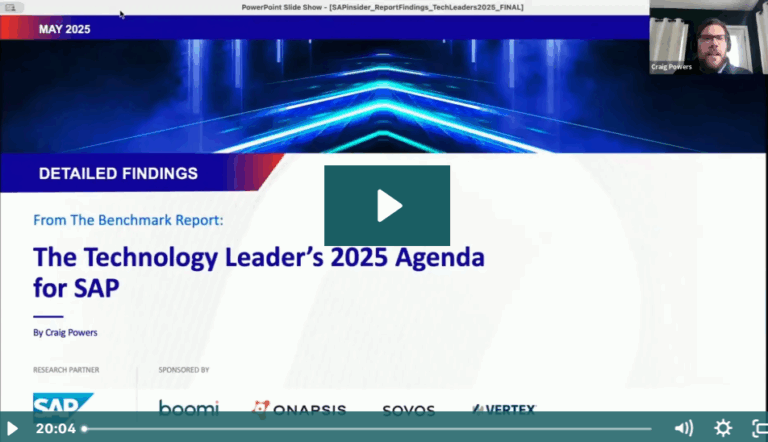The Technology Leader’s 2025 Agenda for SAP