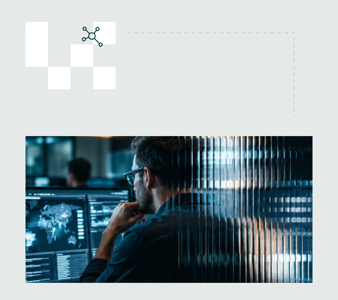 Threat analyst monitoring cyber adversary activity